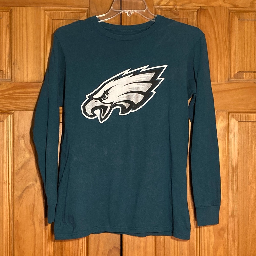 GUC Majestic Philadelphia Eagles Large Logo Crew Neck Long Sleeve Shirt Men's M